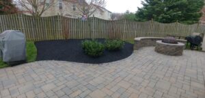 completed patio landscaping